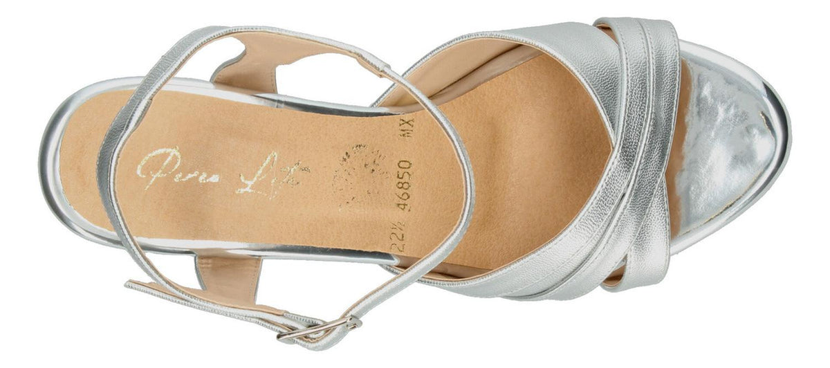 Sandalias De Fiesta Perez Lete Plateado Para Mujer [plt347], foto 8 de 10
