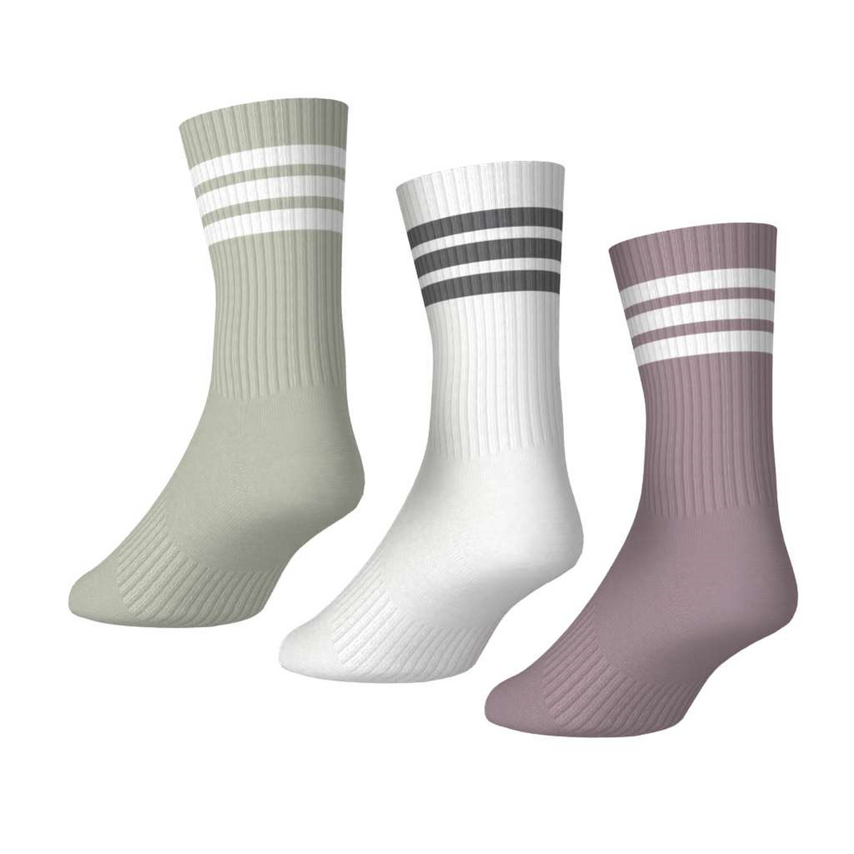 Calcetas Adidas Dama Multicolor 3 Pares Acolchados Largos Mujer, foto 7 de 10
