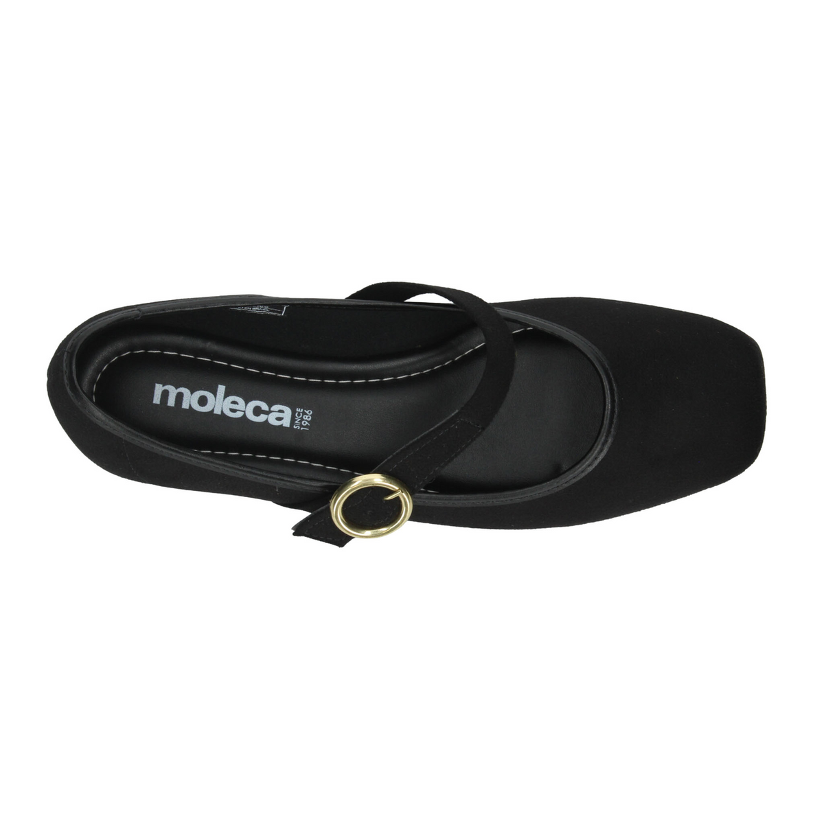 Flats Moleca Dama Negro Casual Mary Jane Hebilla Mujer, foto 8 de 10