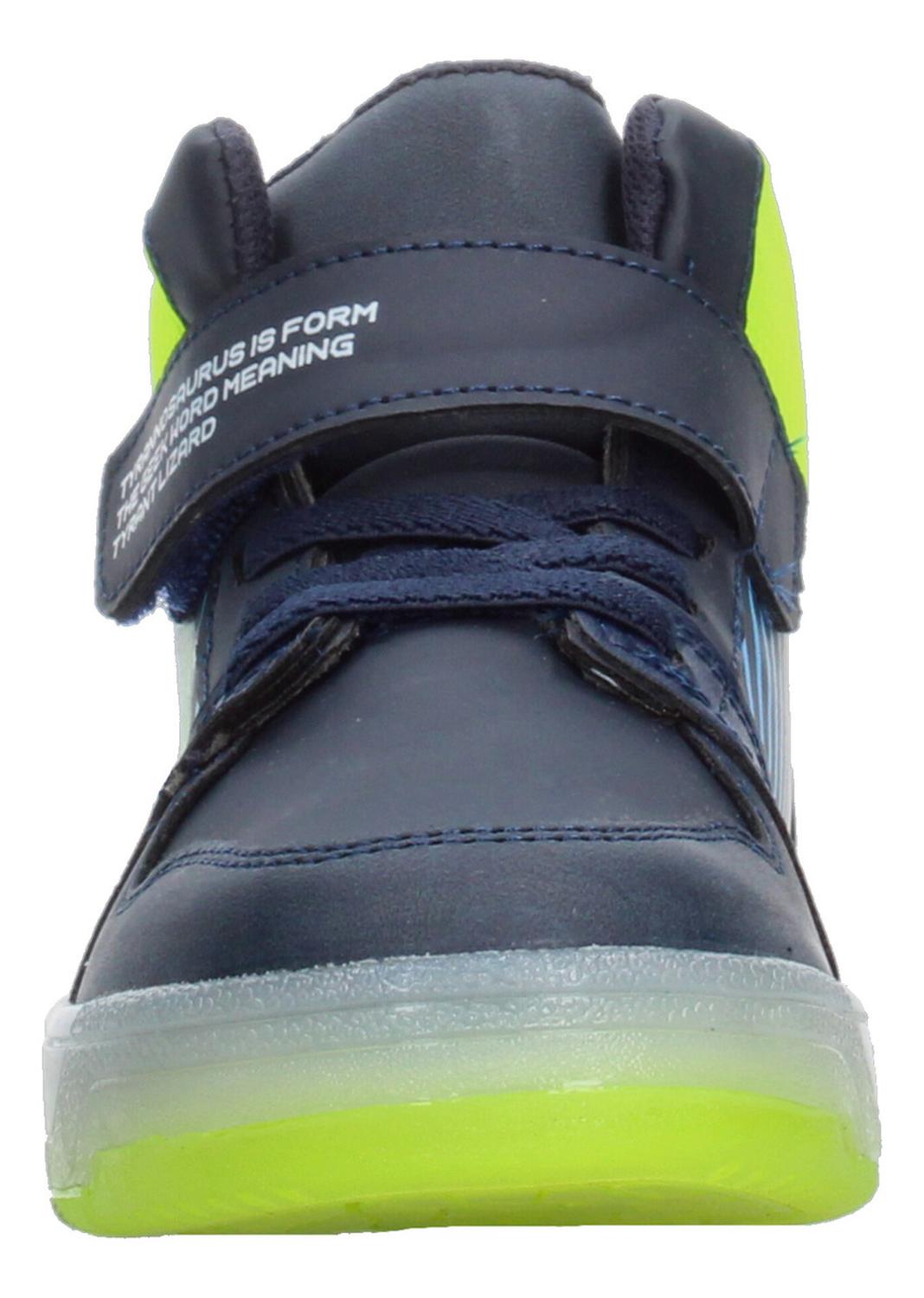 Tenis Niño Vavito T-rex Azul Marino Verde Fosforescente Tipo Bota Original Cinta Agujetas Ajustables, foto 6 de 10