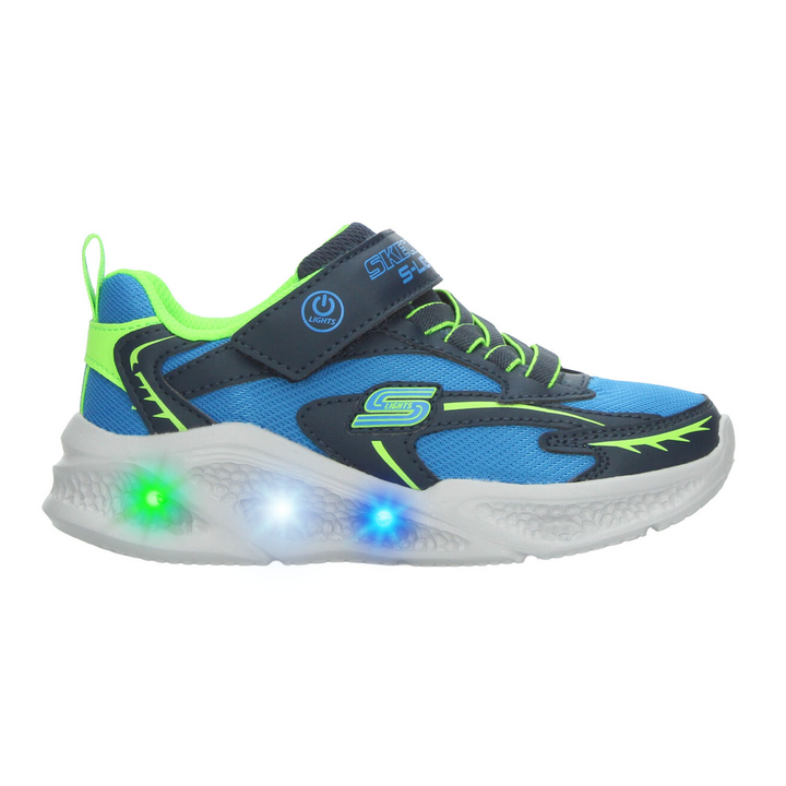 Tenis Skechers S-Lights Niño Azul Deportivo Luz Led Infantil T17-22