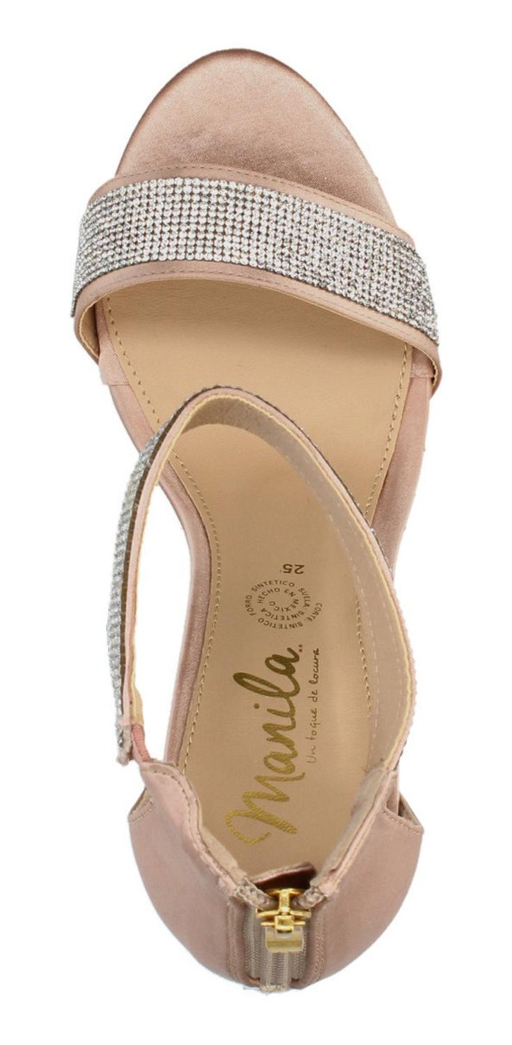 Sandalias De Fiesta Manila Para Mujer 7079 Rosa [mla329], foto 8 de 10
