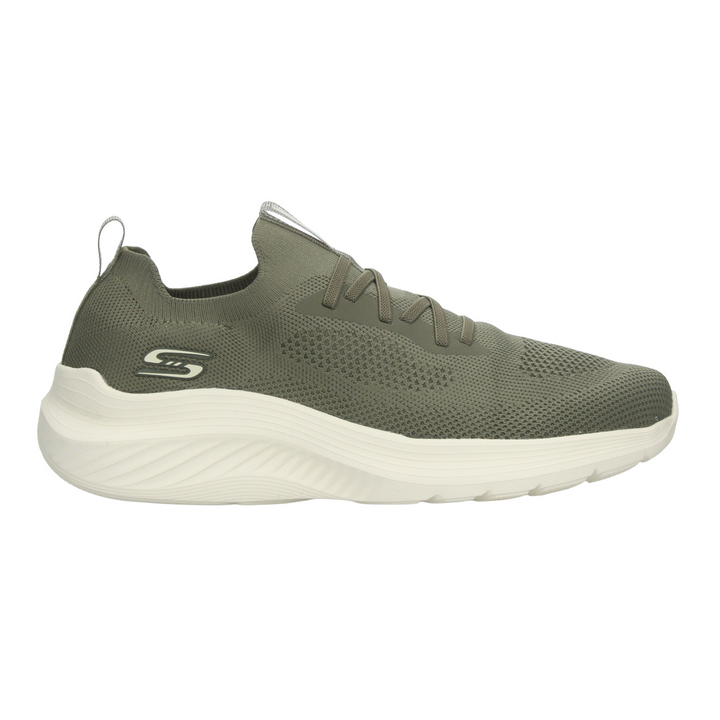 Tenis Skechers Hombre Olivo Deportivo Slip On Caballero