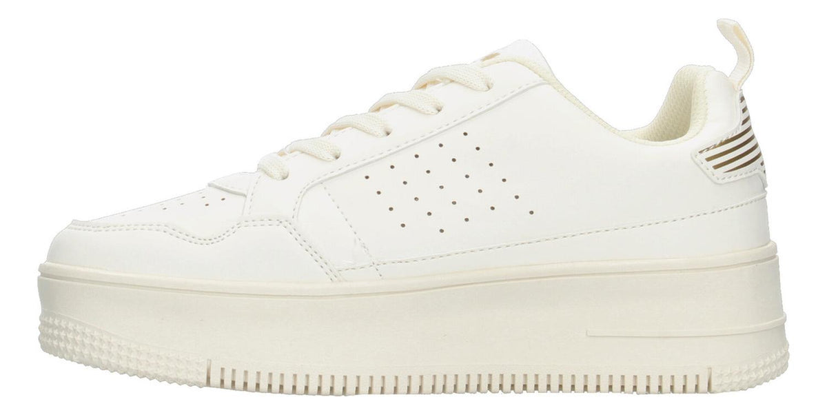 Tenis Blanco Dama Ozono Plataforma 4 Cm Casual Original Streetwear Cintas Ajustables Para Mujer, foto 5 de 10