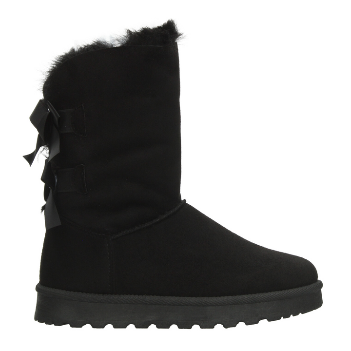 Botas Berlin Dama Negro Casual Invierno Peluche Mujer