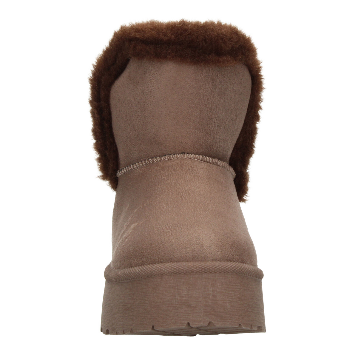 Botín Perugia Dama Café Invierno Peluche Plataforma Casual Mujer, foto 6 de 10
