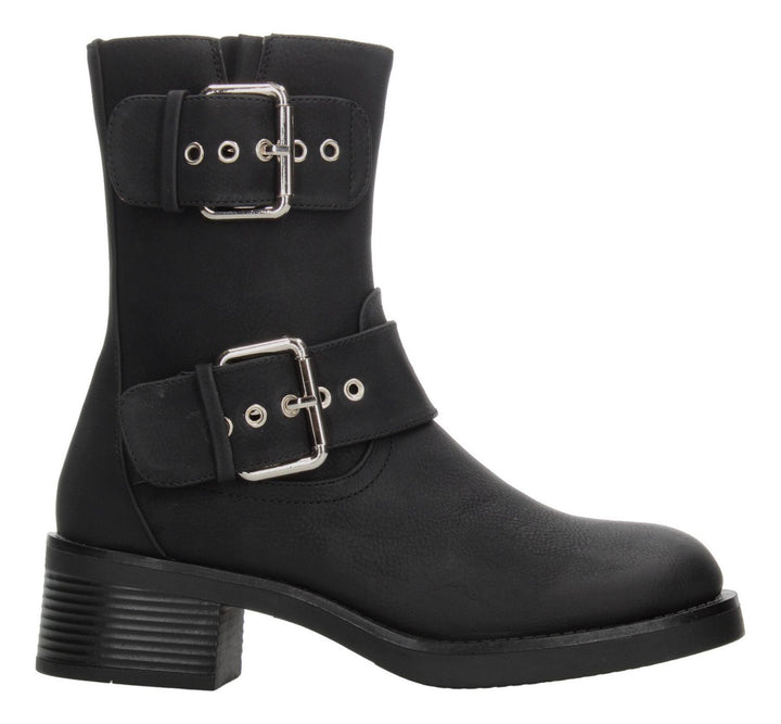 Botines Berlin Dama Negro Tacón Para Mujer