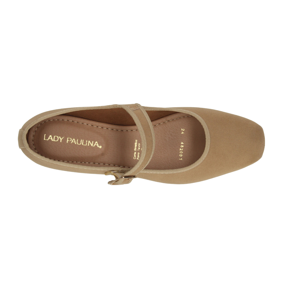 Flats Paulina Mary Jane Dama Camel Café Casual Gamuza Mujer, foto 8 de 10