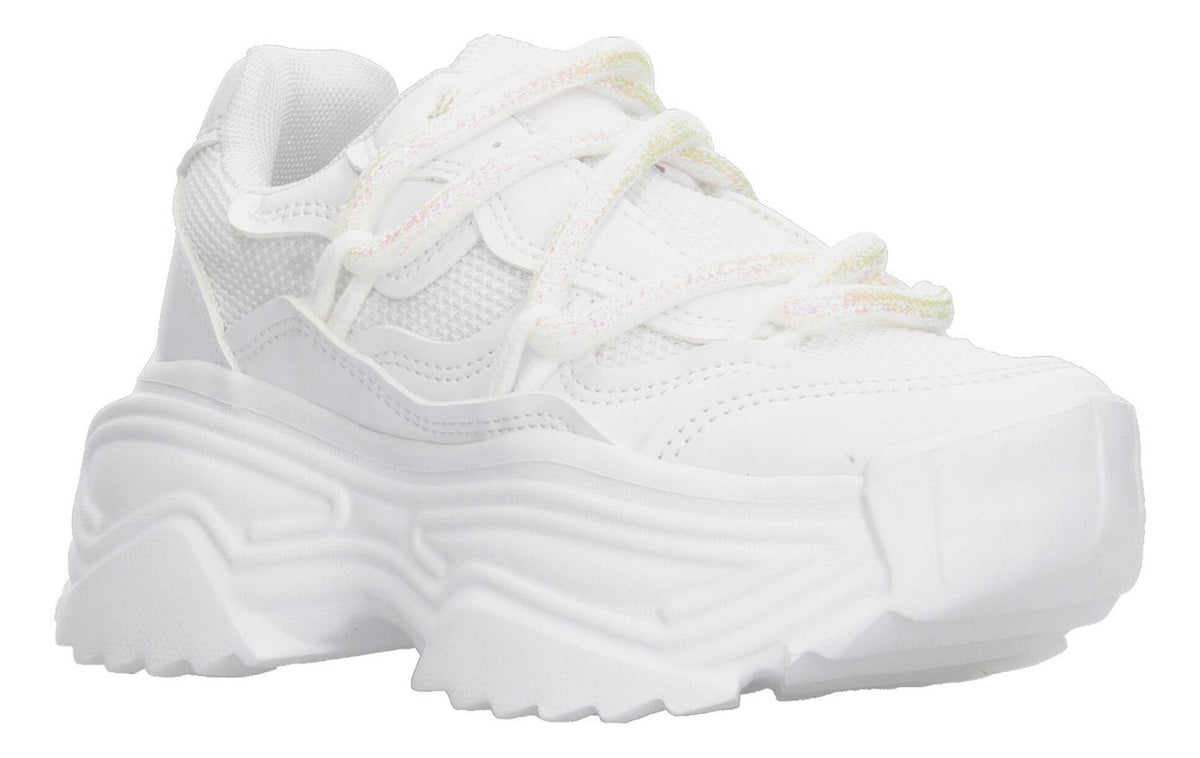 Tenis Mujer Ten Colours Blanco Original Sneakers Streetwear Casual Plataforma Platform 6.5 Cm, foto 2 de 10
