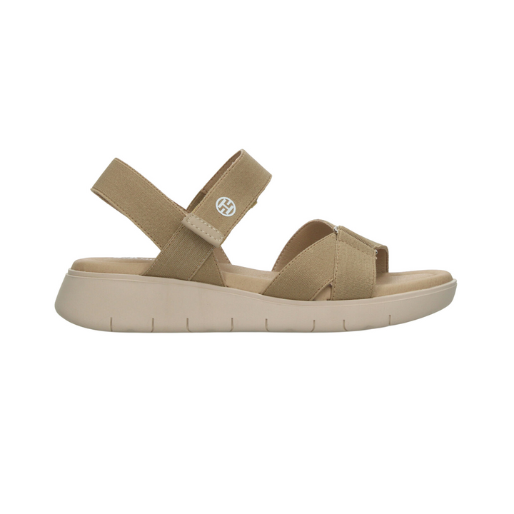 Sandalias Hispana Dama Beige Casual Para Mujer
