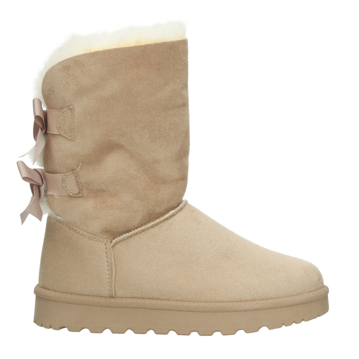 Bota Berlin Dama Beige Casual Peluche Cómodo Mujer