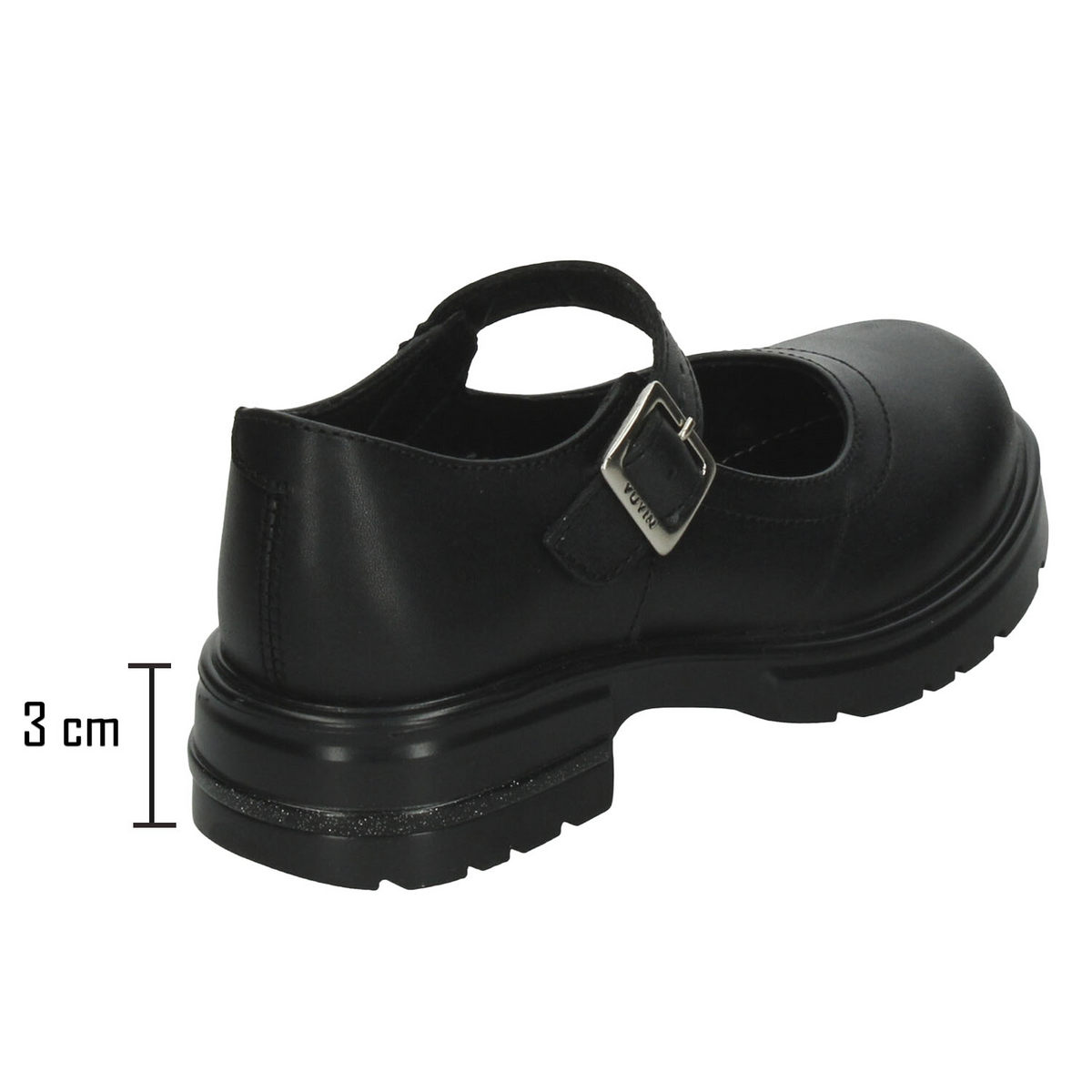 Zapato Yuyin Niña Negro Escolar Plataforma Juvenil T22-26, foto 3 de 10