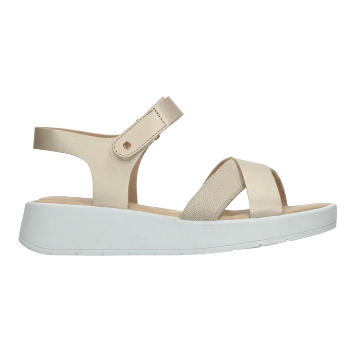 Sandalias Paulina Dama Dorado Casual Para Mujer