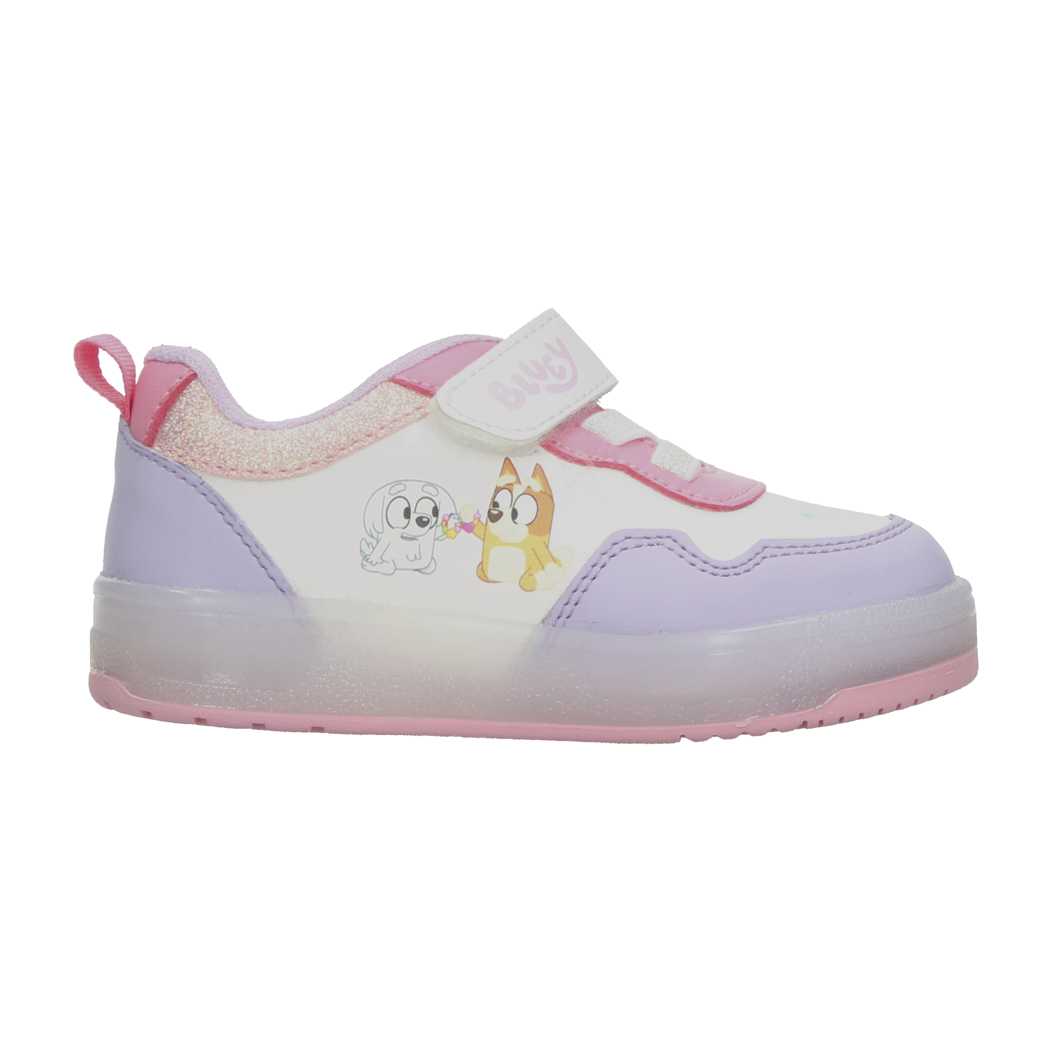 Tenis Bluey Niña Blanco Casual Luz Led Infantil T15-18