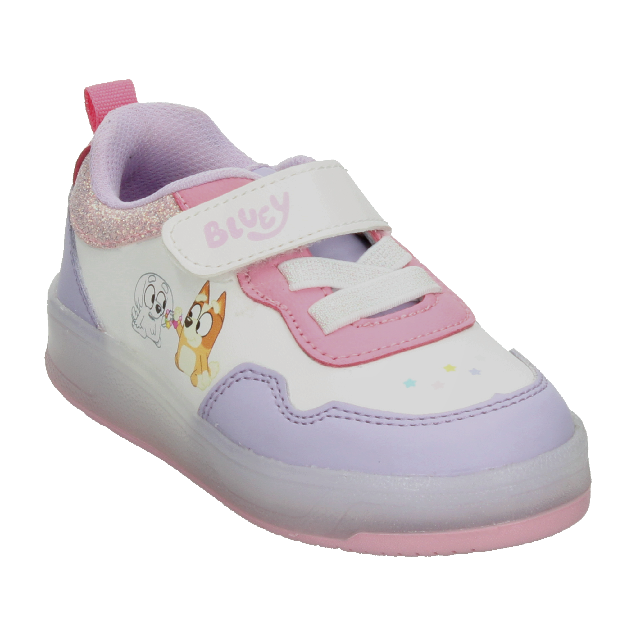 Tenis Bluey Niña Blanco Casual Luz Led Infantil T15-18