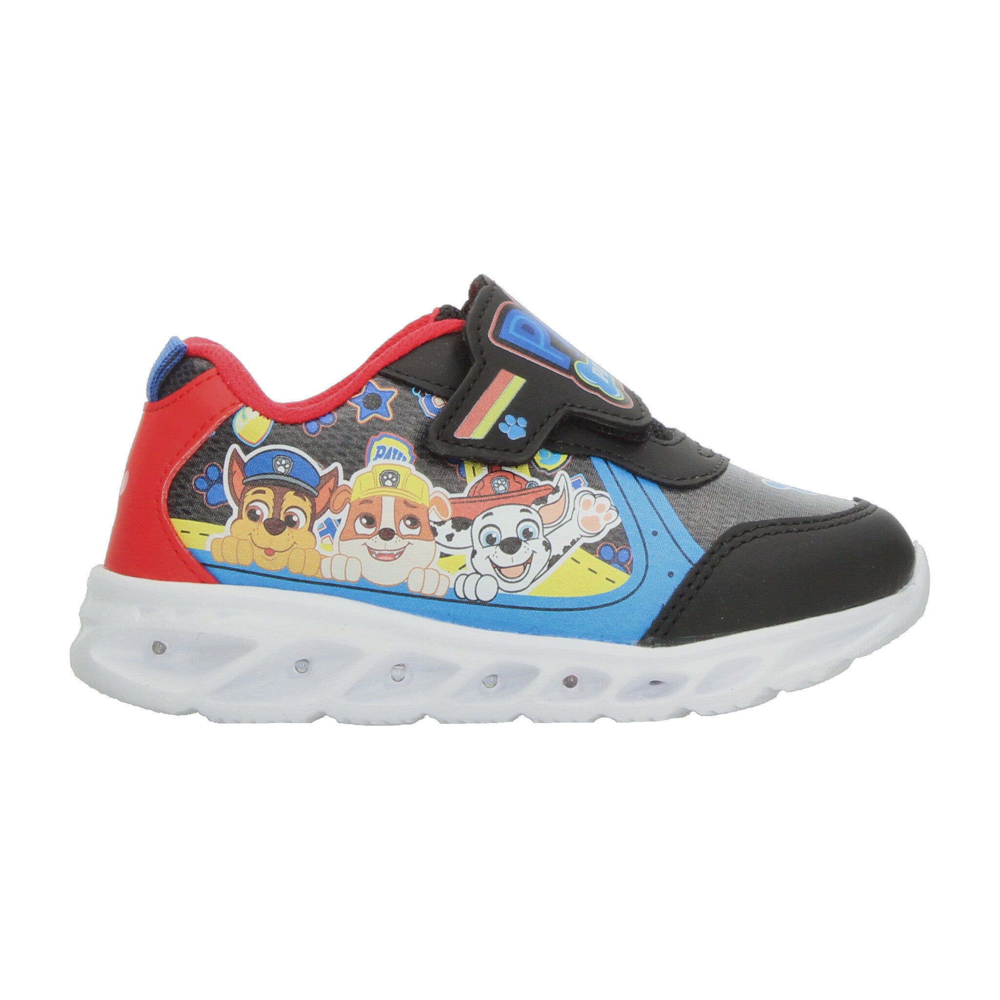Tenis Nickelodeon Paw Patrol Niño Negro Casual Luz Led Infantil T15-18