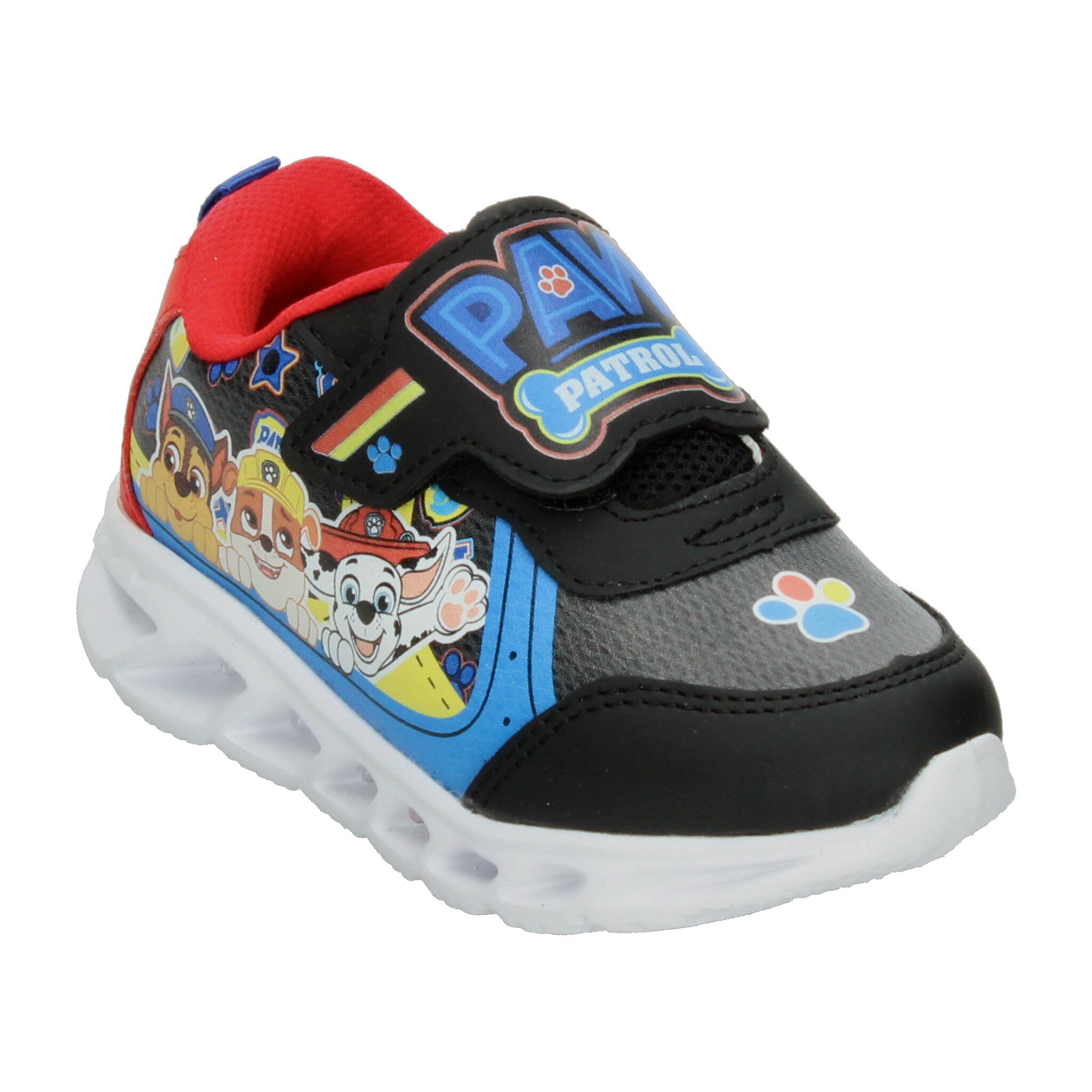 Tenis Nickelodeon Paw Patrol Niño Negro Casual Luz Led Infantil T15-18