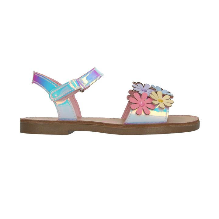 Sandalias Vavito Niña Lavanda Flores Casual Infantil T18-21