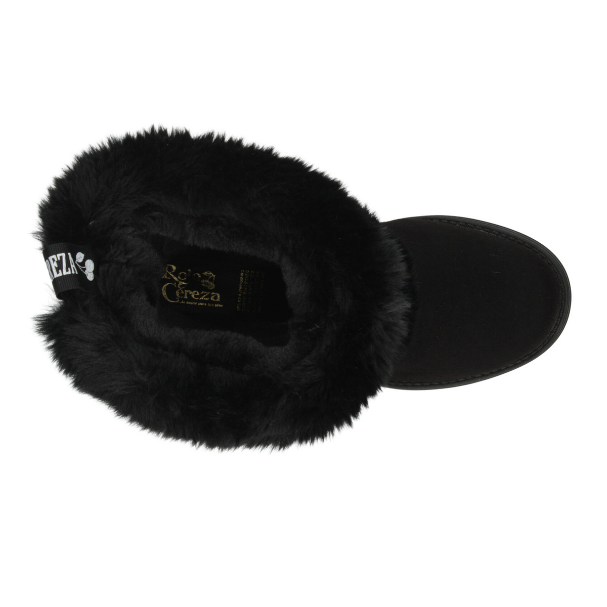 Bota Rojo Cereza Dama Negro Invierno Casual Peluche Mujer, foto 8 de 10