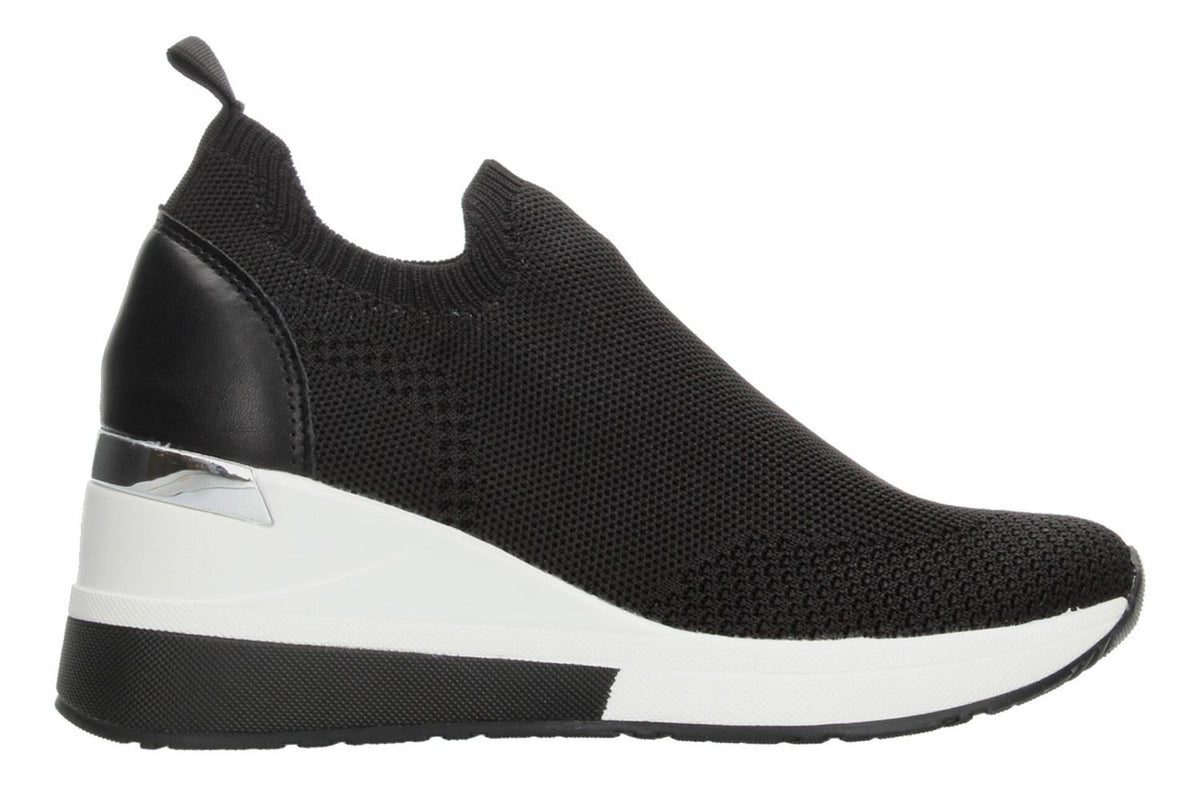 Tenis Mujer Berlin Con Plataforma Platform Color Negro Con Blanco Cómodo Casual, foto 1 de 10