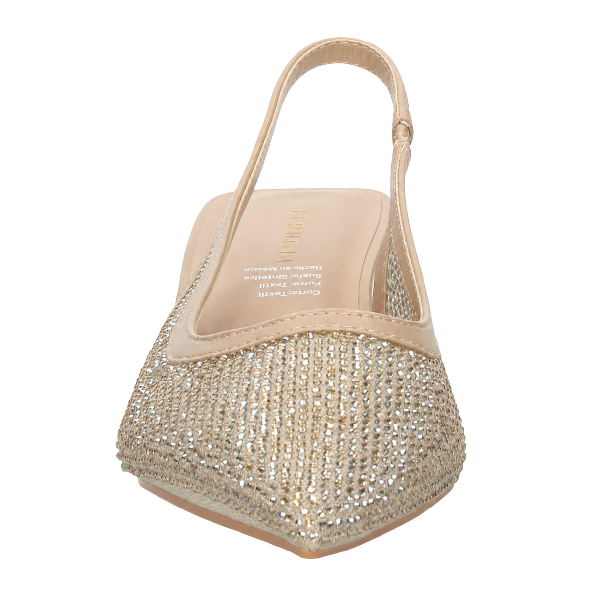 Zapatilla Perugia Dama Nude Fiesta Slingback Tacón Mujer, foto 6 de 10