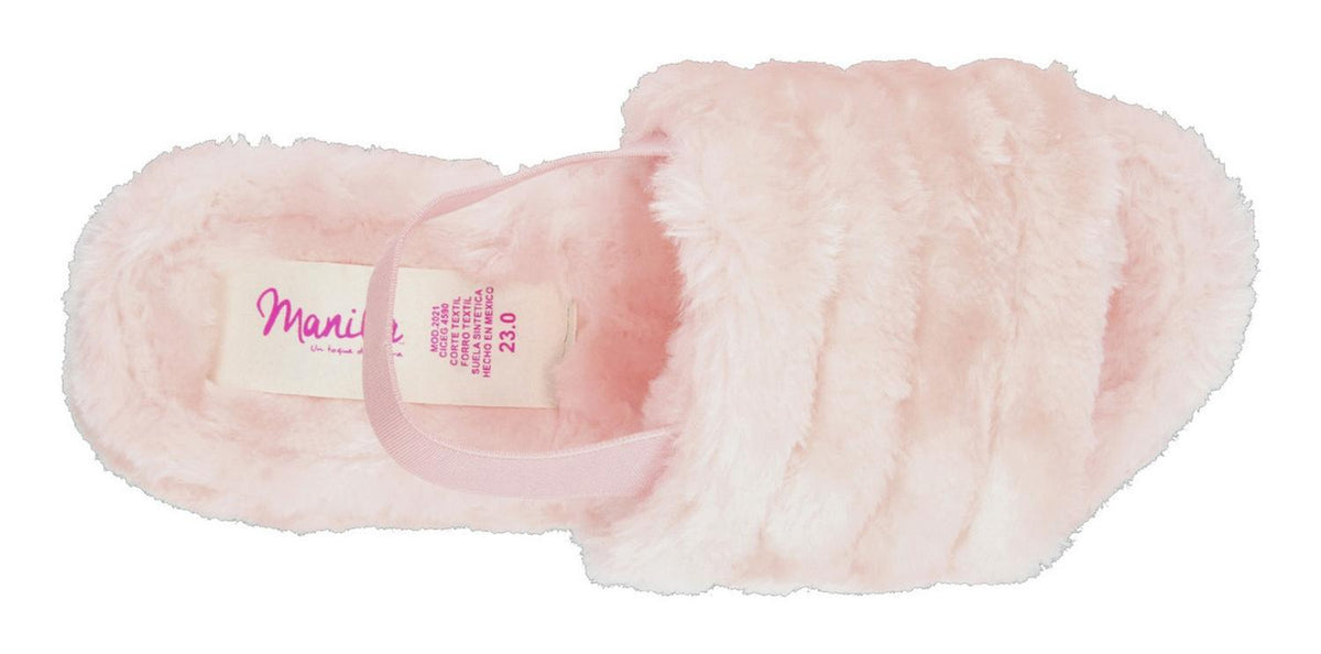 Sandalia Pantufla De Peluche Rosa Para Mujer [mla387], foto 8 de 11