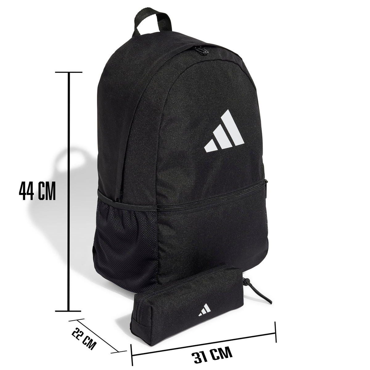 Mochila Adidas Negra Con Lapicera Escolar Amplia Unisex 23L, foto 7 de 10
