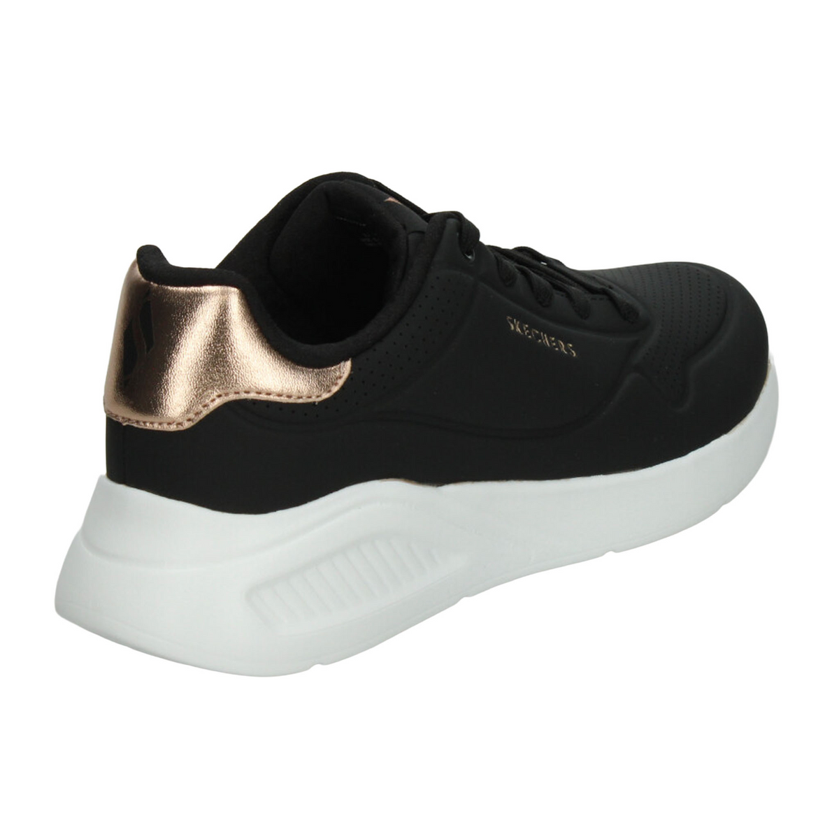 Tenis Skechers Uno Lite-Shimmer Dama Negro Deportivo Para Mujer, foto 3 de 10