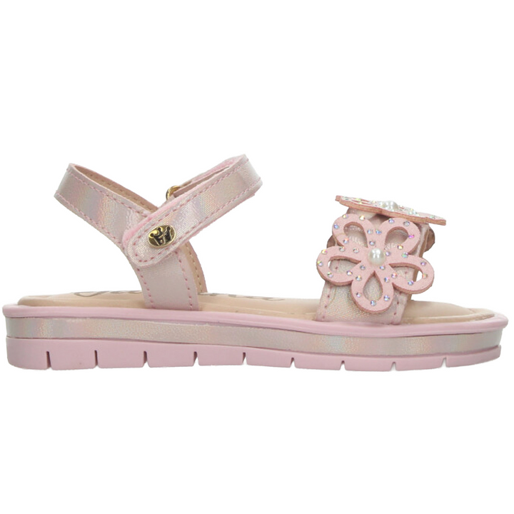 Sandalias Jakuna Niña Rosa Flores Casual Infantil T15-18