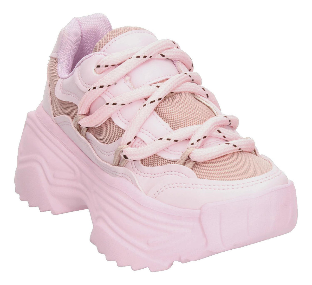Tenis Plataforma Mujer Ten Colours Rosa Casual Confort Cómodo Platform 6 Cm Original Sneakers, foto 4 de 10