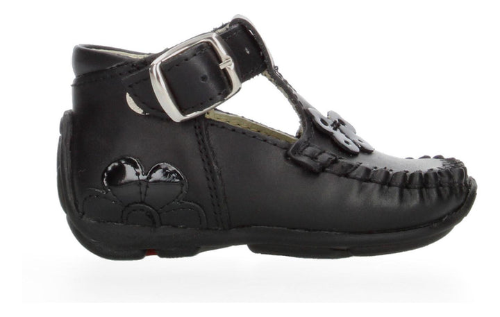 Zapato Pingo Bebé Niña Negro Gateador Hebilla Primeros Pasos T11-14