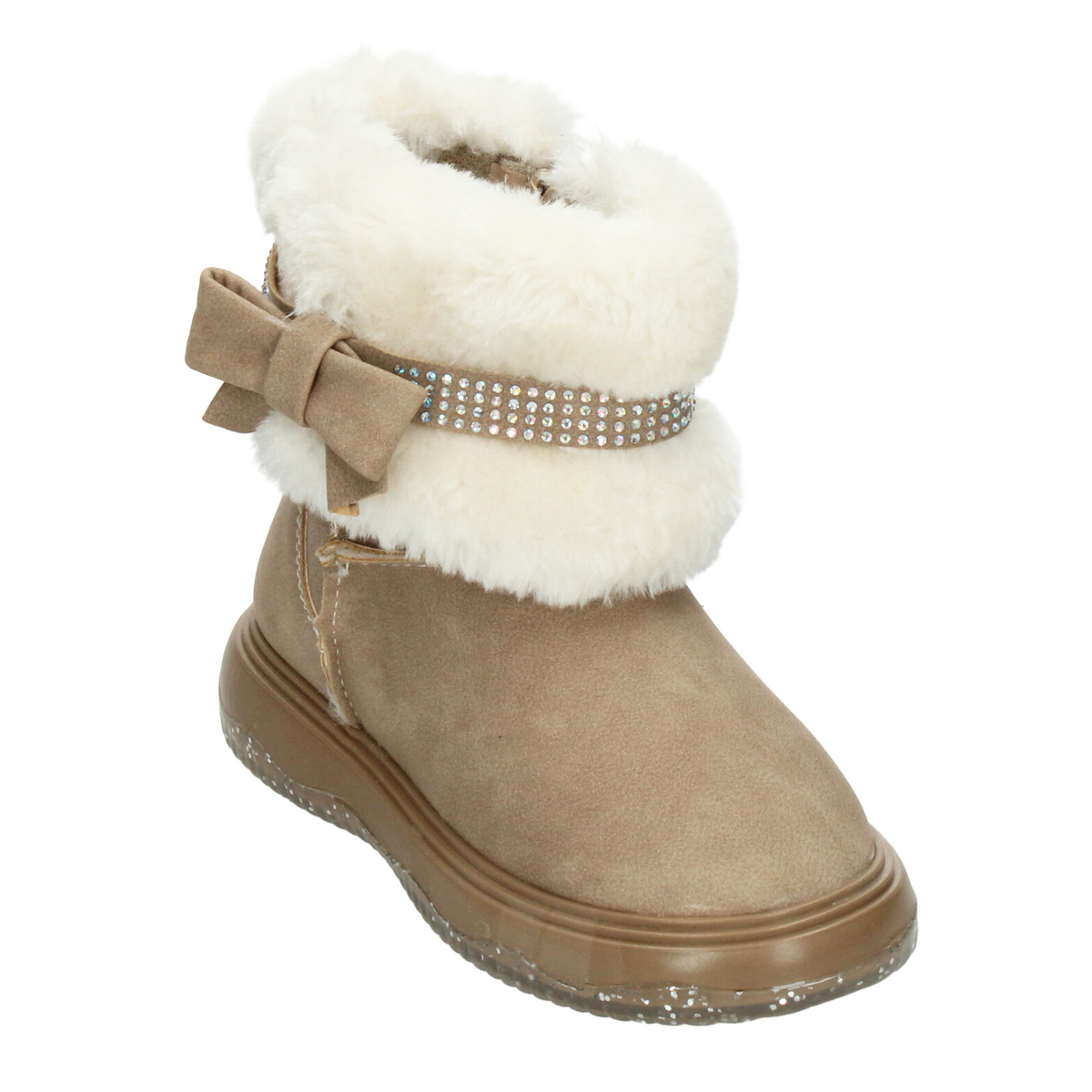 Bota Paressi Niña Café Casual Peluche Infantil T18-22, foto 4 de 10