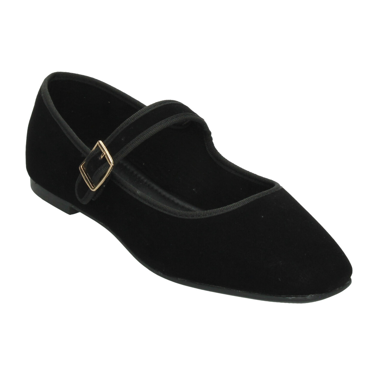 Flats Paulina Mary Jane Dama Negro Casual Gamuza Mujer, foto 4 de 10