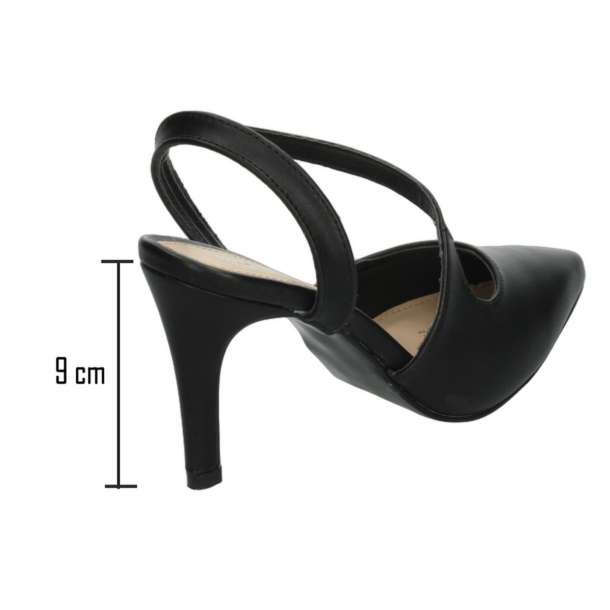 Zapatillas Paulina Dama Negro Formal Tacón Puntiagudo Mujer, foto 3 de 10