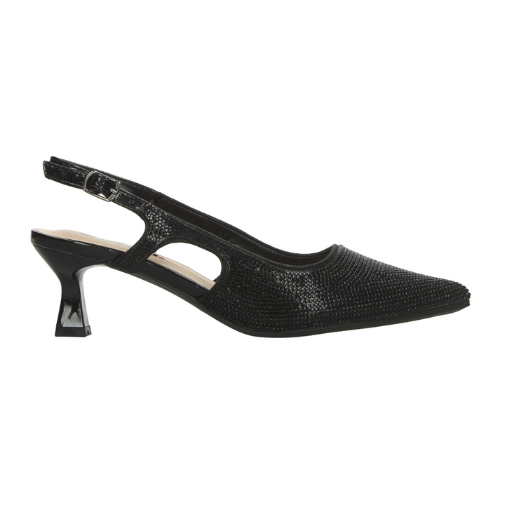 Zapatillas Berlin Dama Negro Fiesta Formal Slingback Mujer