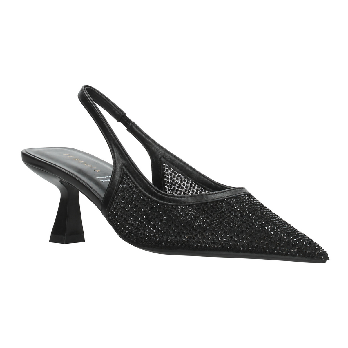 Zapatilla Perugia Dama Negro Fiesta Slingback Tacón Mujer, foto 2 de 10