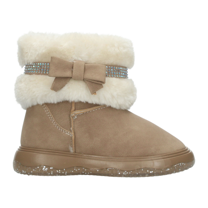 Bota Paressi Niña Café Casual Peluche Infantil T15-18