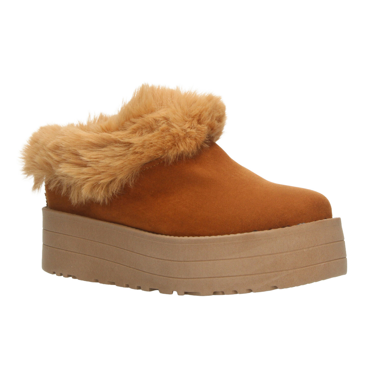 Zueco Rojo Cereza Dama Café Casual Pantufla Plataforma Mujer, foto 2 de 10