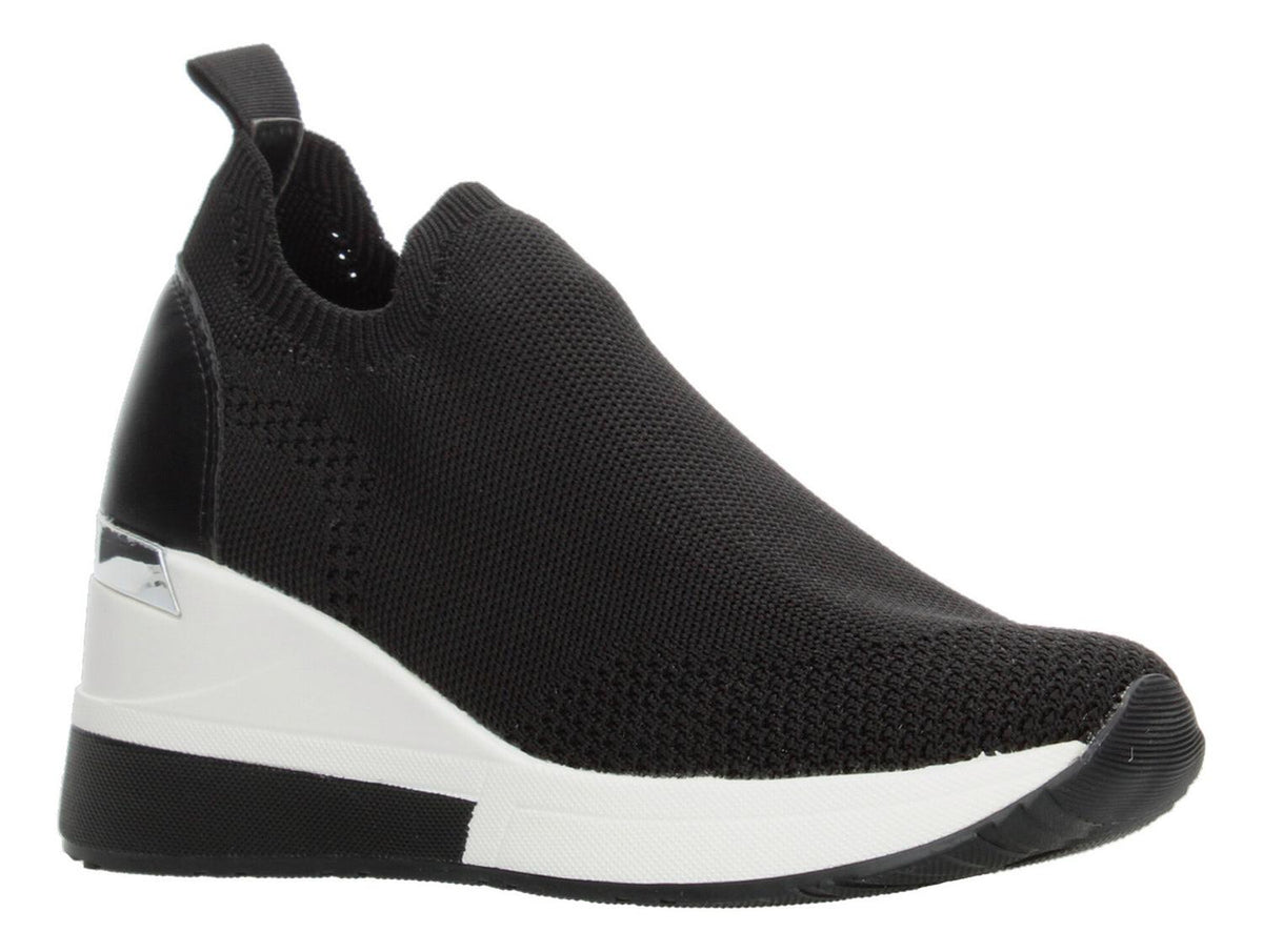 Tenis Mujer Berlin Con Plataforma Platform Color Negro Con Blanco Cómodo Casual, foto 2 de 10