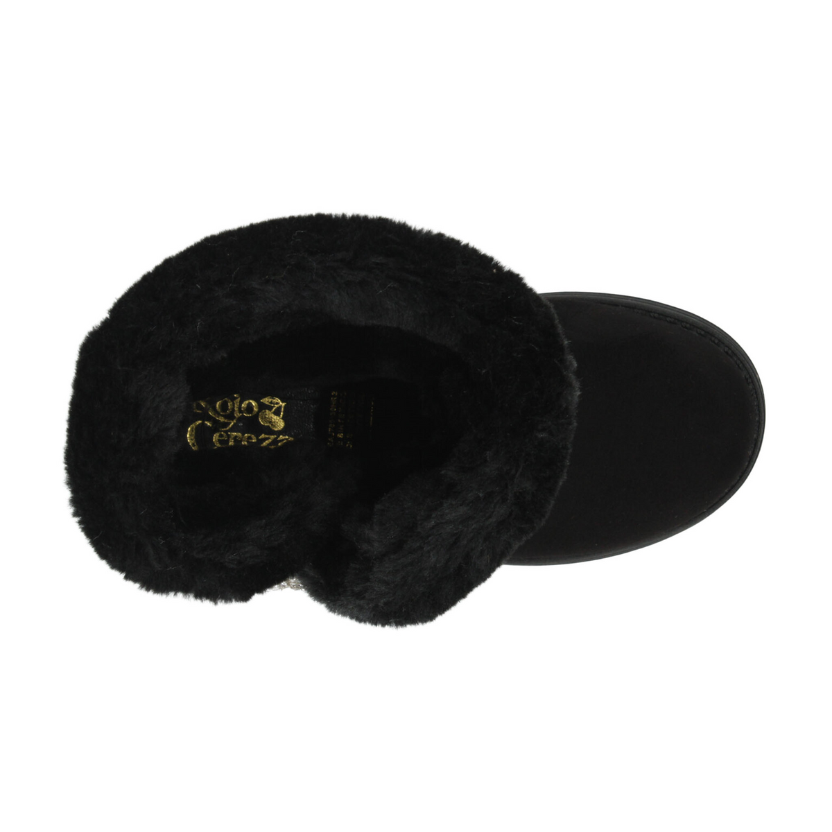 Bota Rojo Cereza Niña Negro Casual Invierno Peluche Infantil T18-22, foto 8 de 10