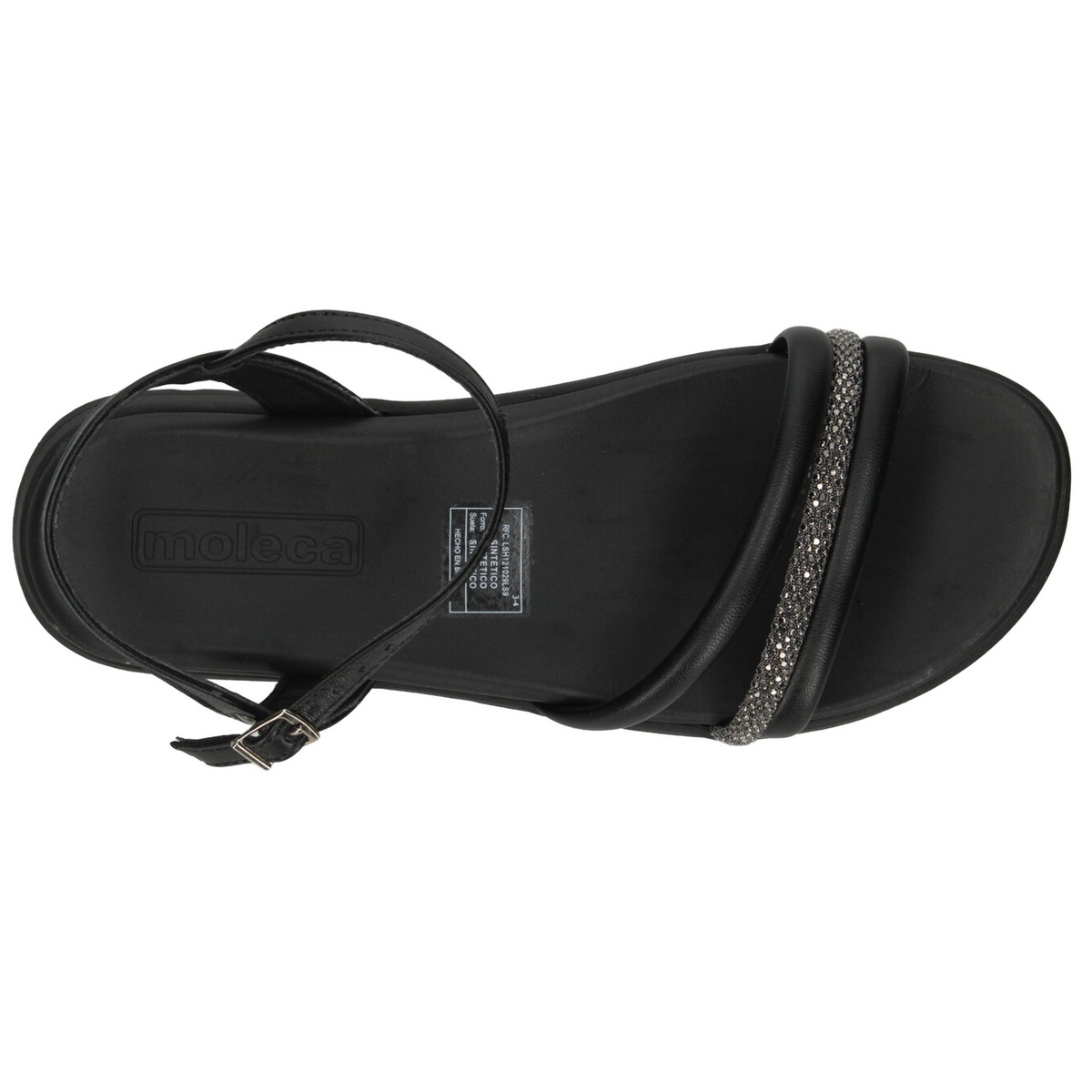 Sandalias Moleca Dama Negro Casual Para Mujer, foto 8 de 10