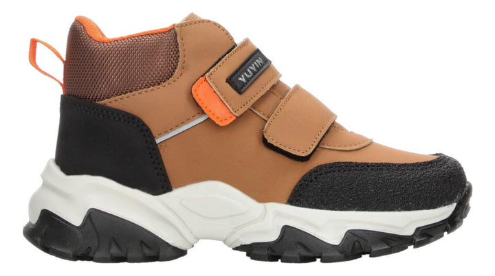 Bota Niño Yuyin Café Camello Cómodo Segura Velcro Ajustable