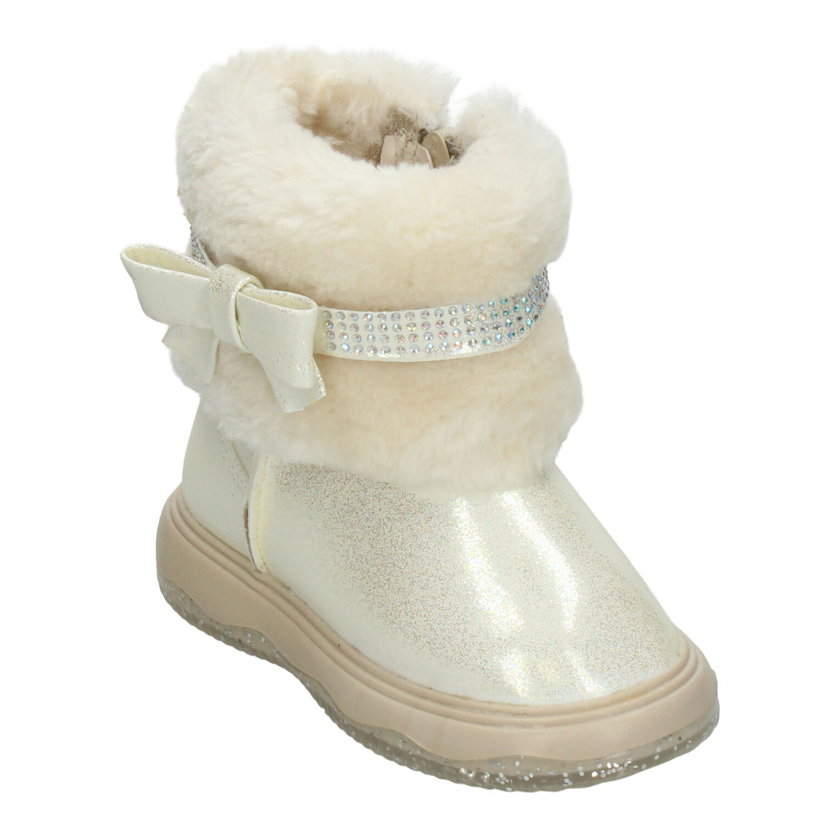 Bota Paressi Niña Crema Casual Peluche Infantil T18-22, foto 4 de 10