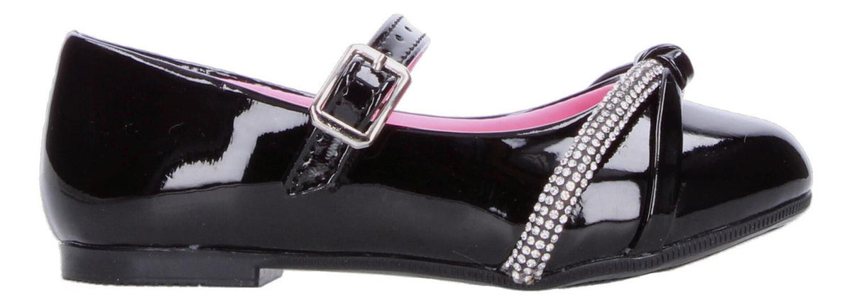 Zapato Tropicana Niña Negro Casual Ajuste Hebilla Infantil T15-22, foto 1 de 8