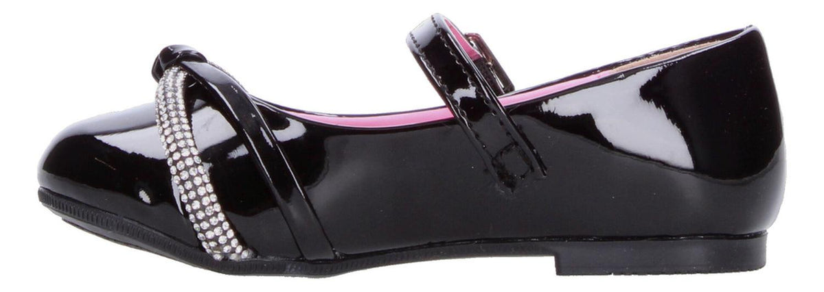Zapato Tropicana Niña Negro Casual Ajuste Hebilla Infantil T15-22, foto 4 de 8