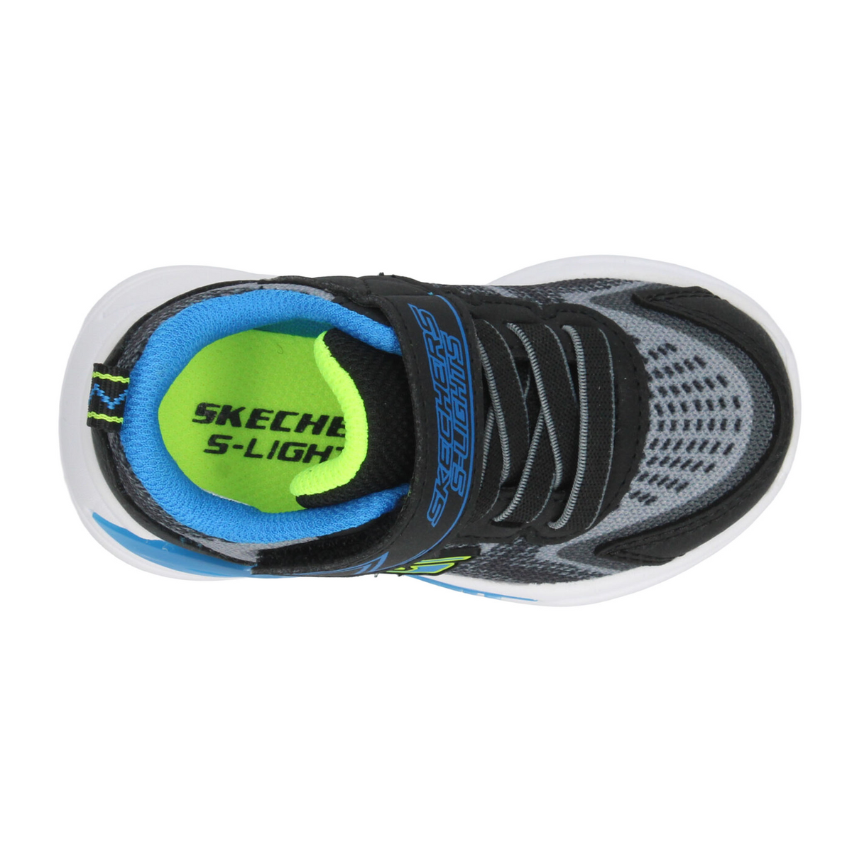 Tenis Skechers S-Lights Niño Negro Deportivo Led Infantil T11-16, foto 8 de 10