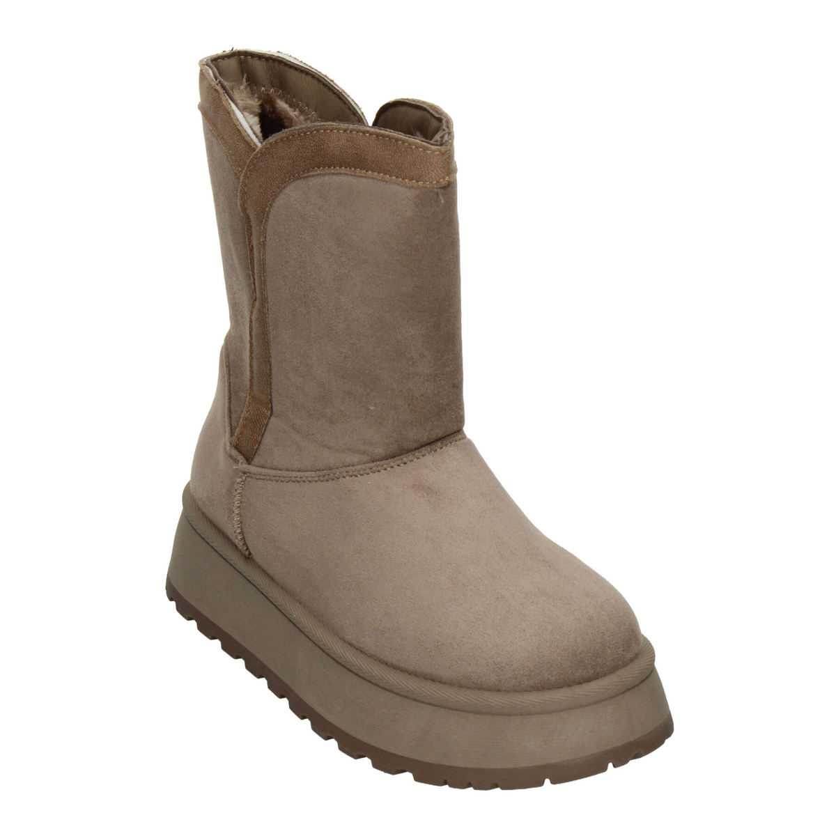 Bota Berlin Dama Latte Casual Peluche Cómoda Mujer, foto 4 de 10