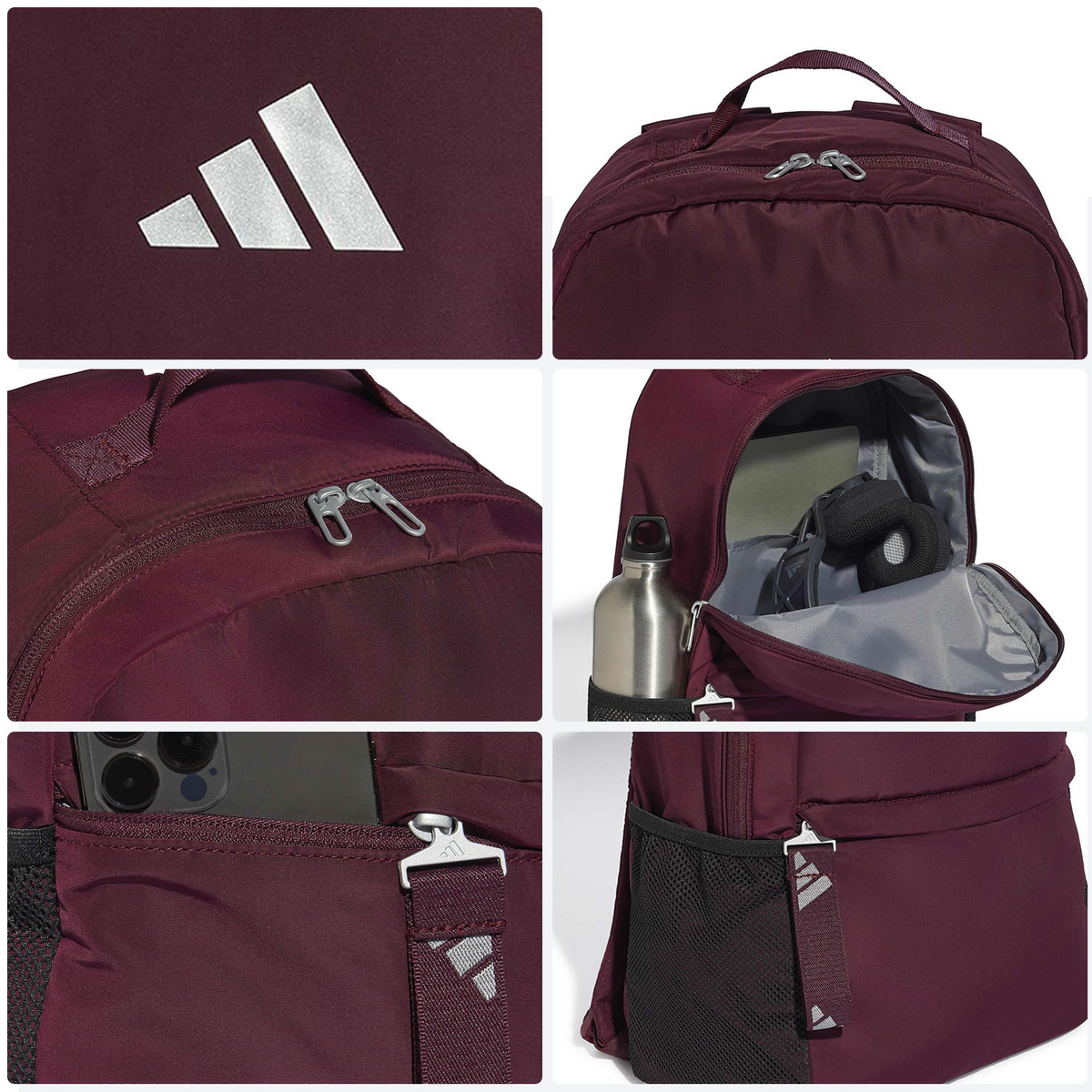 Mochila Adidas Rojo Escolar Deportiva Portalaptop Unisex 20L, foto 8 de 10