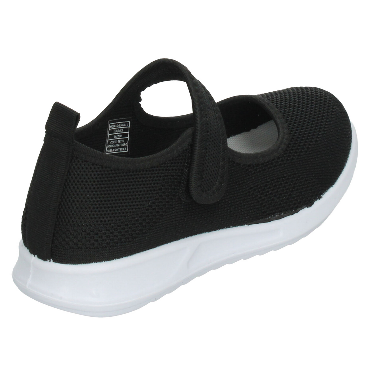 Zapato Berlin Dama Negro Confort Casual Cinta Adhesiva Mujer, foto 3 de 10