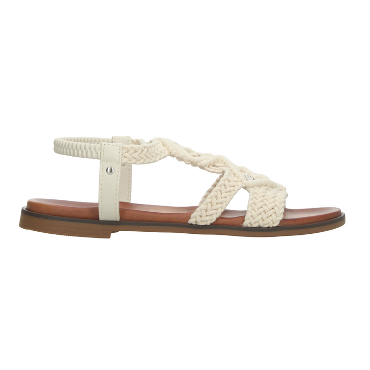 Sandalias Berlin Dama Crema Casual Para Mujer